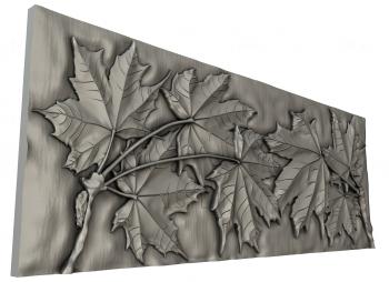 Floral panel (PRS_0002) 3D model for CNC machine